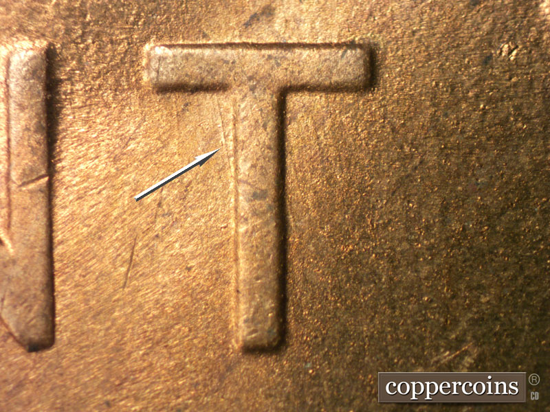 Die-stage B marker on 1946S•1MM•010 (1946 Repunched Mint Mark).