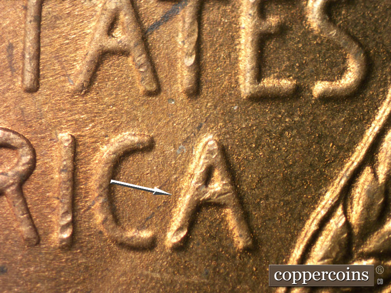 Die-stage B marker on 1946S•1MM•010 (1946 Repunched Mint Mark).