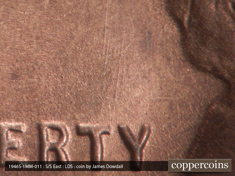 Die-stage C marker on 1946S•1MM•011 (1946 Repunched Mint Mark).