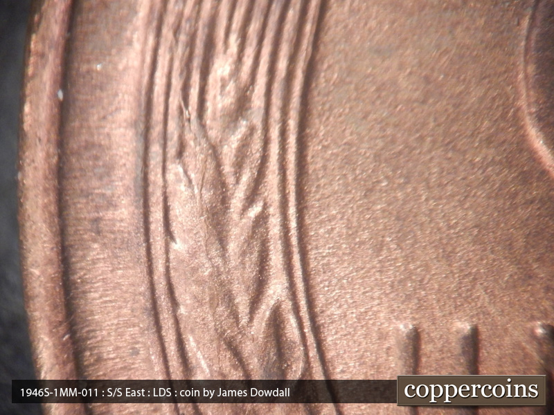 Die-stage C marker on 1946S•1MM•011 (1946 Repunched Mint Mark).