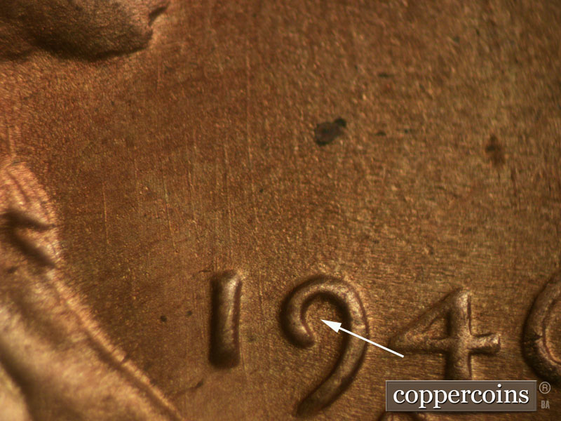 Die-stage C marker on 1946S•1MM•012 (1946 Repunched Mint Mark).