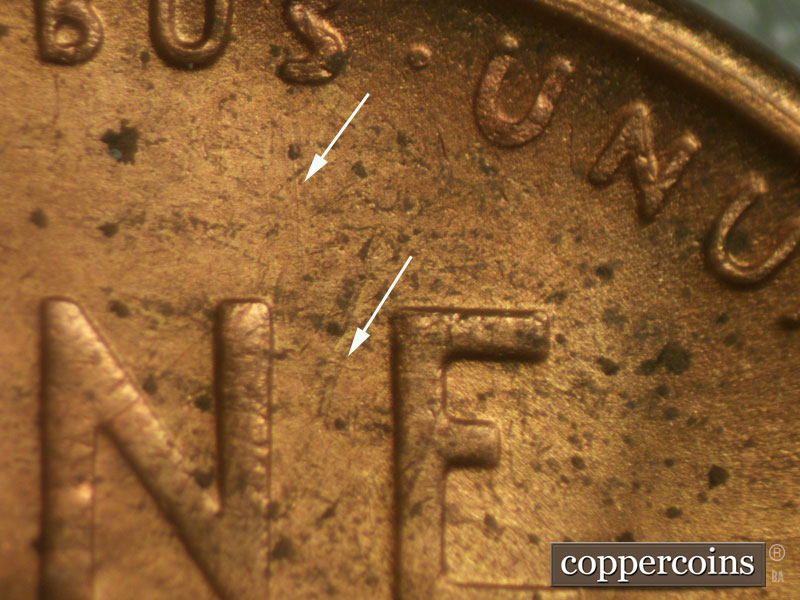 Die-stage C marker on 1946S•1MM•012 (1946 Repunched Mint Mark).