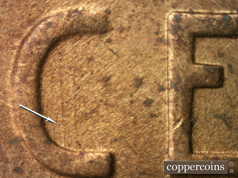 Die-stage C marker on 1946S•1MM•016 (1946 Repunched Mint Mark).