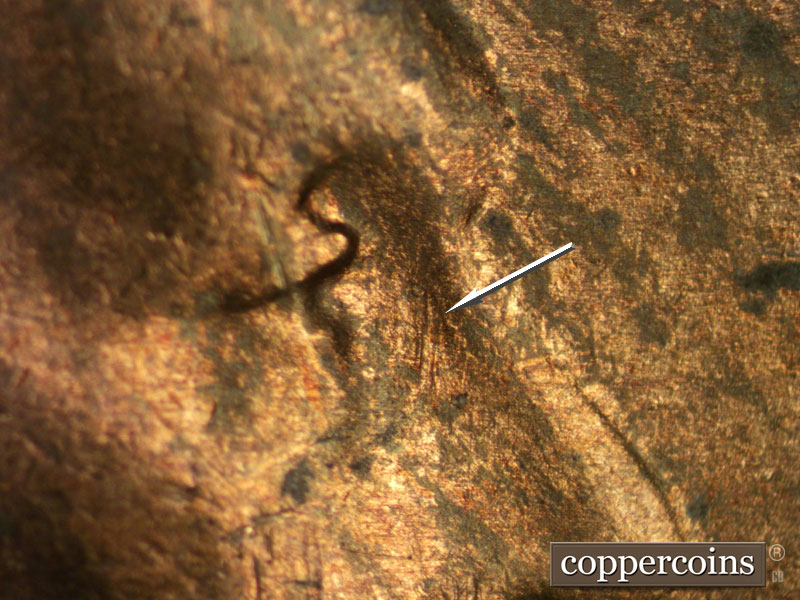 Die-stage B marker on 1946S•1MM•019 (1946 Repunched Mint Mark).