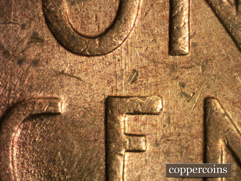 Die-stage B marker on 1946S•1MM•019 (1946 Repunched Mint Mark).