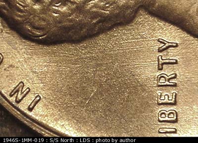 Die-stage C marker on 1946S•1MM•019 (1946 Repunched Mint Mark).