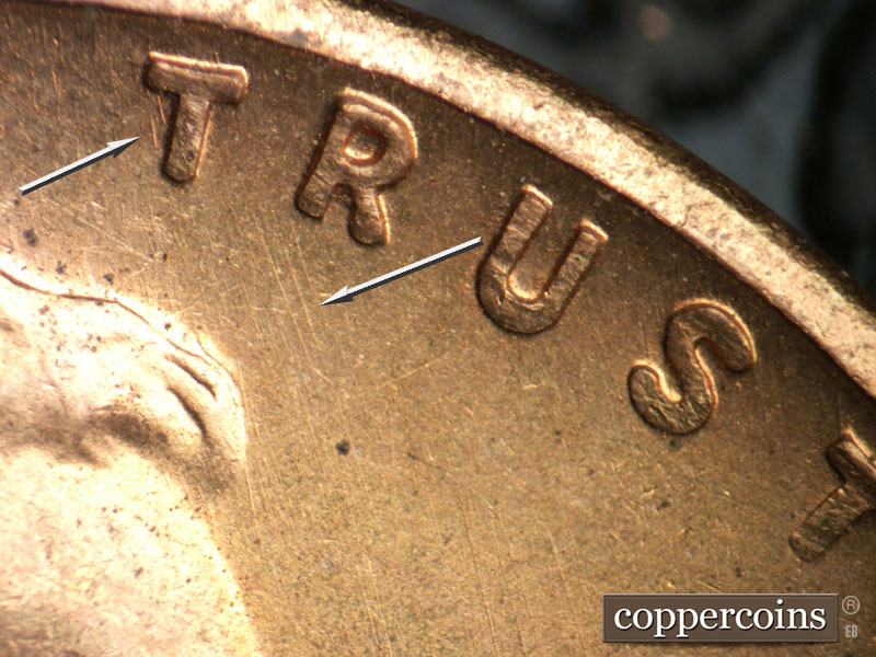Die-stage B marker on 1946S•1MM•020 (1946 Repunched Mint Mark).