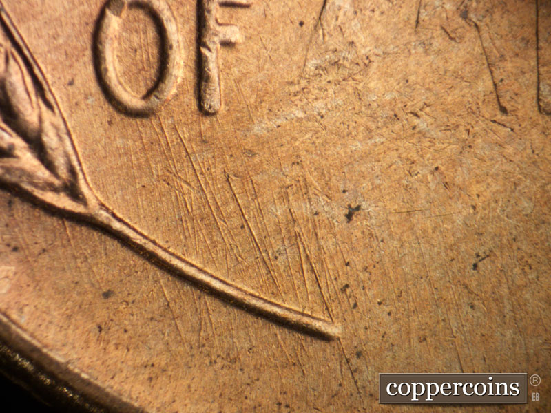Die-stage B marker on 1946S•1MM•020 (1946 Repunched Mint Mark).