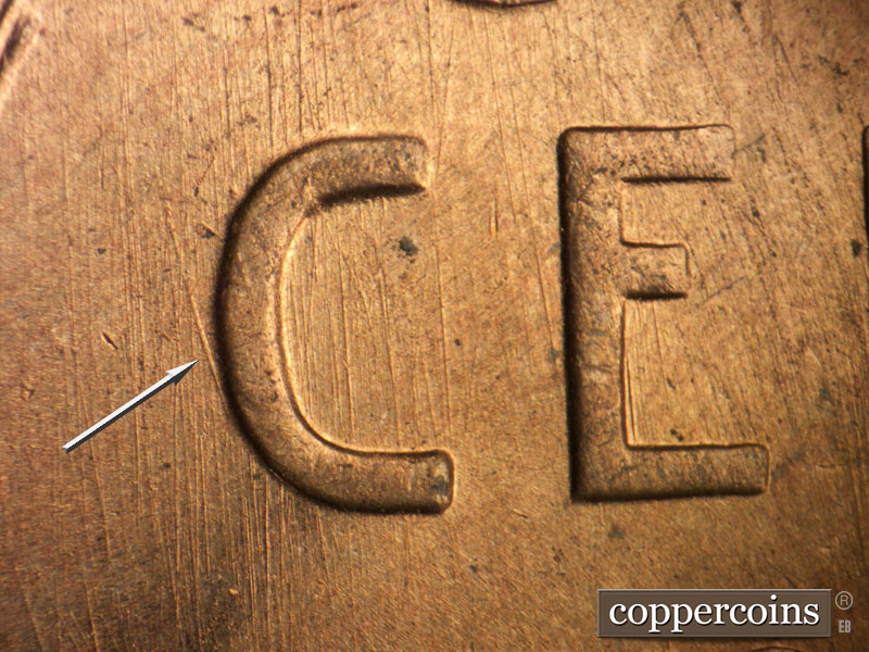 Die-stage B marker on 1946S•1MM•020 (1946 Repunched Mint Mark).