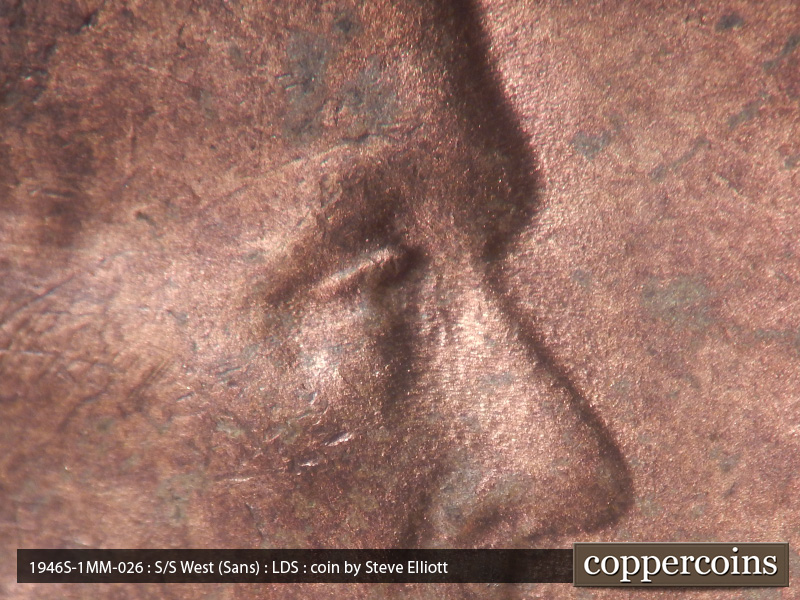 Die-stage C marker on 1946S•1MM•026 (1946 Repunched Mint Mark).