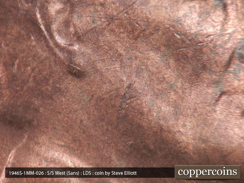 Die-stage C marker on 1946S•1MM•026 (1946 Repunched Mint Mark).