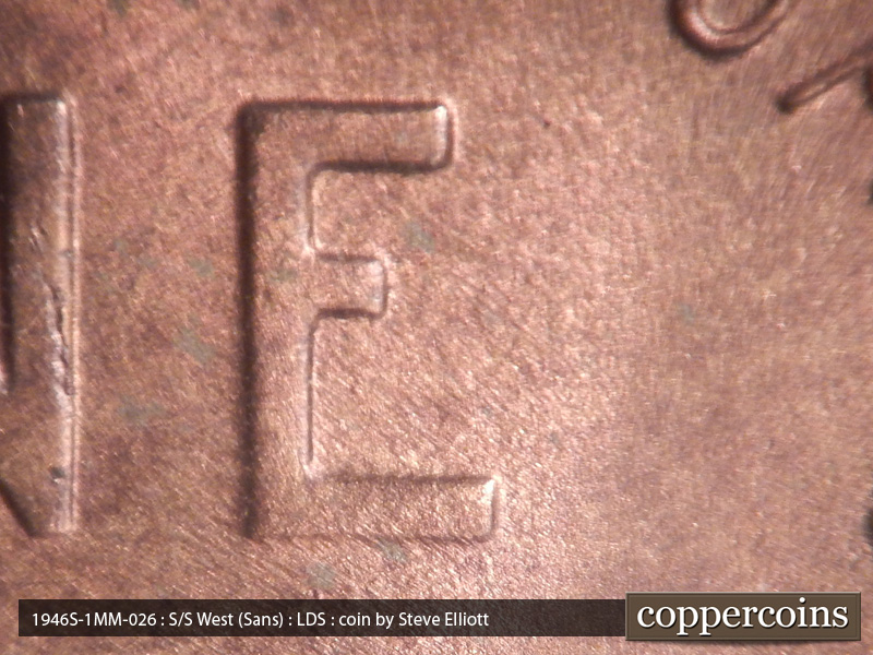 Die-stage C marker on 1946S•1MM•026 (1946 Repunched Mint Mark).