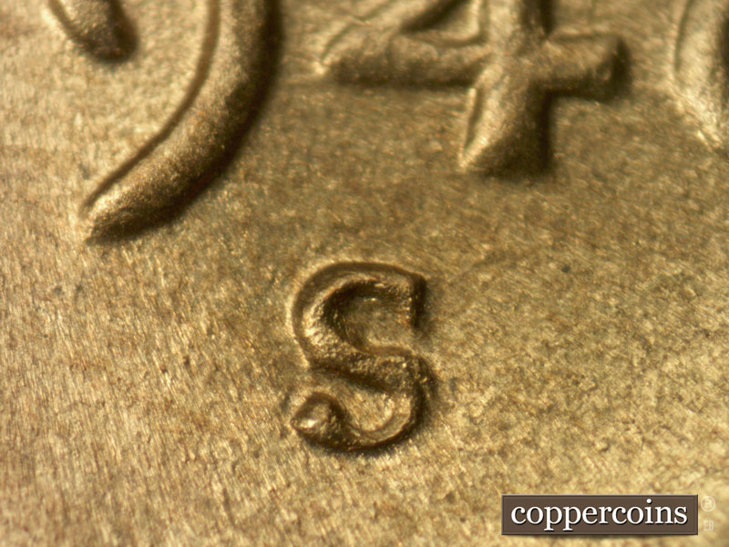1946 Lincoln cent obverse, CopperCoins die 1946S•1MM•029.