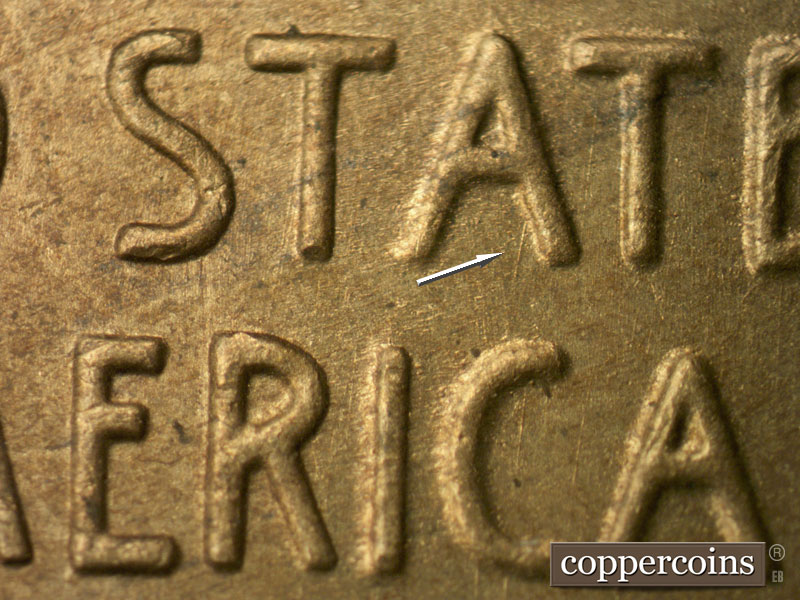 Die-stage B marker on 1946S•1MM•029 (1946 Repunched Mint Mark).