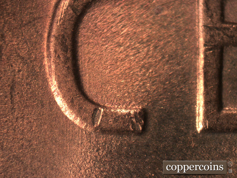 Die-stage B marker on 1946S•1MM•030 (1946 Repunched Mint Mark).