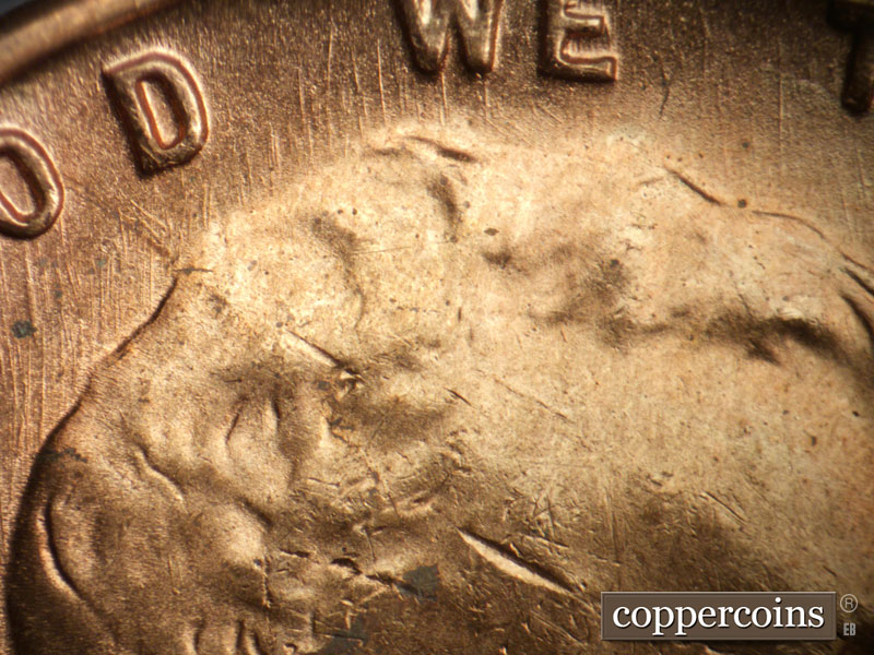 Die-stage B marker on 1946S•1MM•032 (1946 Repunched Mint Mark).