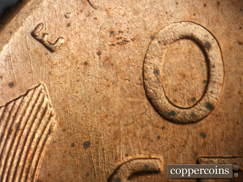 Die-stage B marker on 1946S•1MM•032 (1946 Repunched Mint Mark).