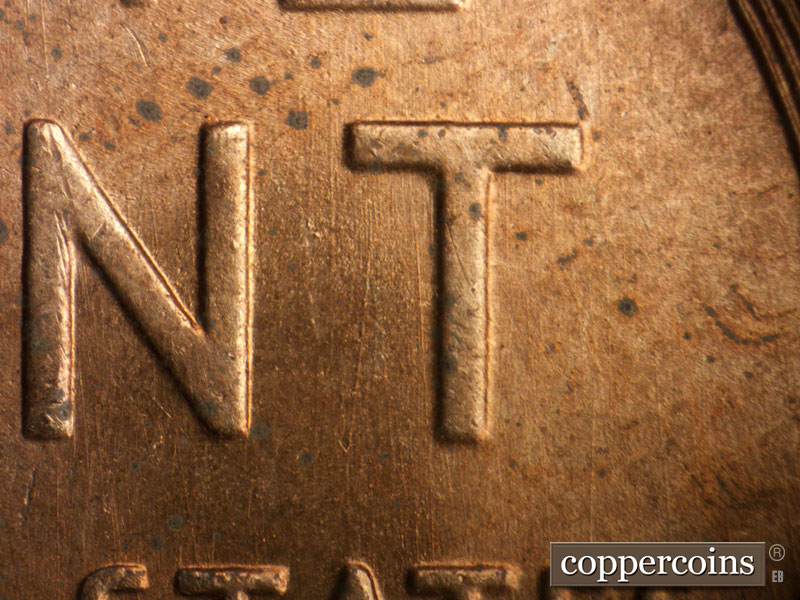 Die-stage B marker on 1946S•1MM•032 (1946 Repunched Mint Mark).