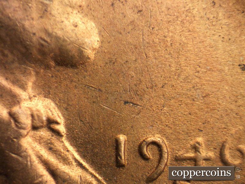 Die-stage C marker on 1946S•1MM•032 (1946 Repunched Mint Mark).