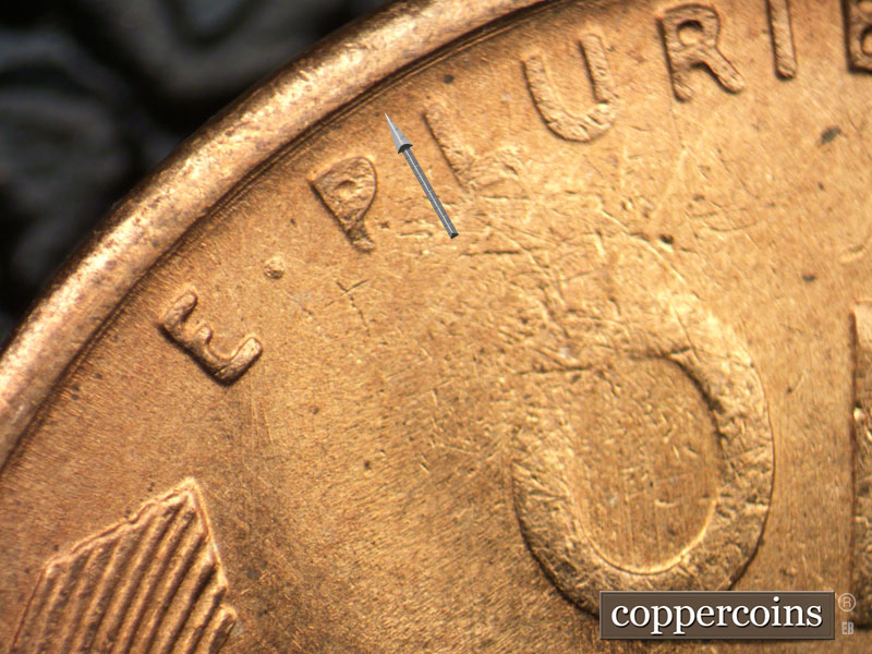 Die-stage C marker on 1946S•1MM•032 (1946 Repunched Mint Mark).