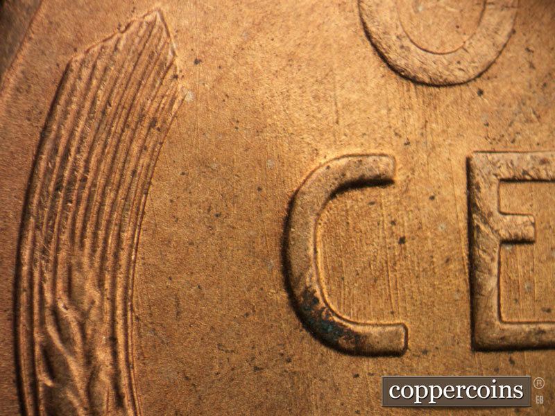 Die-stage C marker on 1946S•1MM•032 (1946 Repunched Mint Mark).