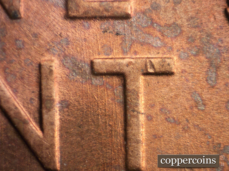 Die-stage C marker on 1946S•1MM•033 (1946 Repunched Mint Mark).