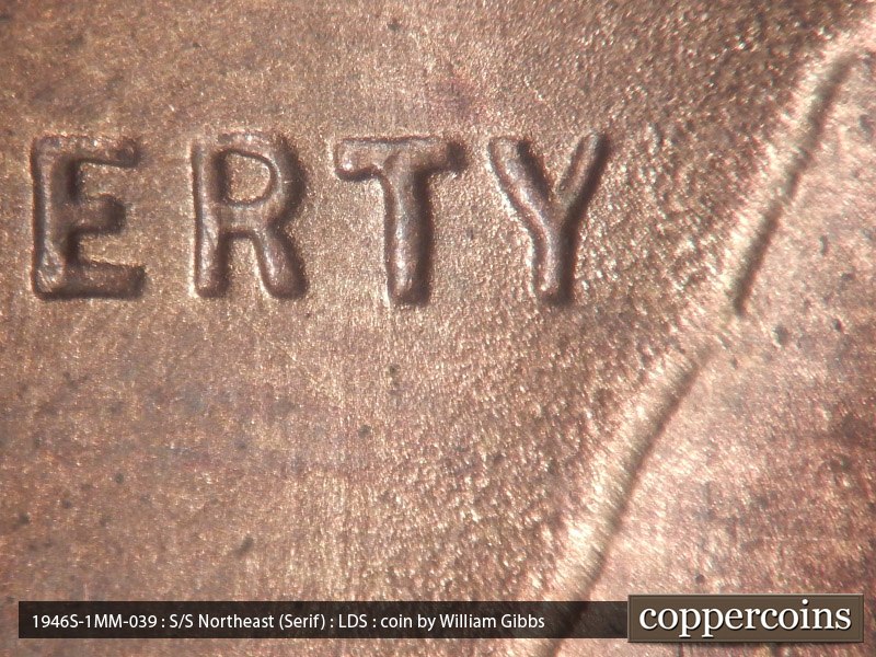 Die-stage C marker on 1946S•1MM•039 (1946 Repunched Mint Mark).