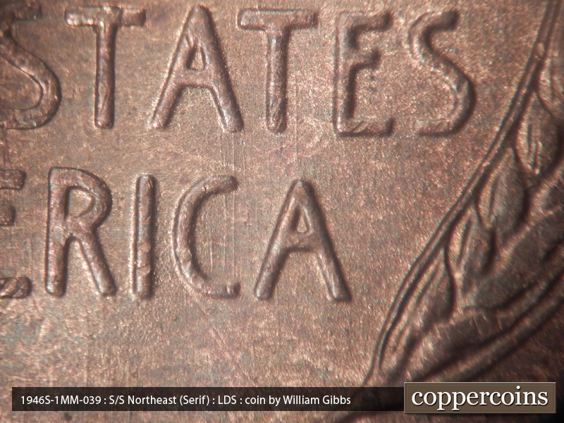 Die-stage C marker on 1946S•1MM•039 (1946 Repunched Mint Mark).