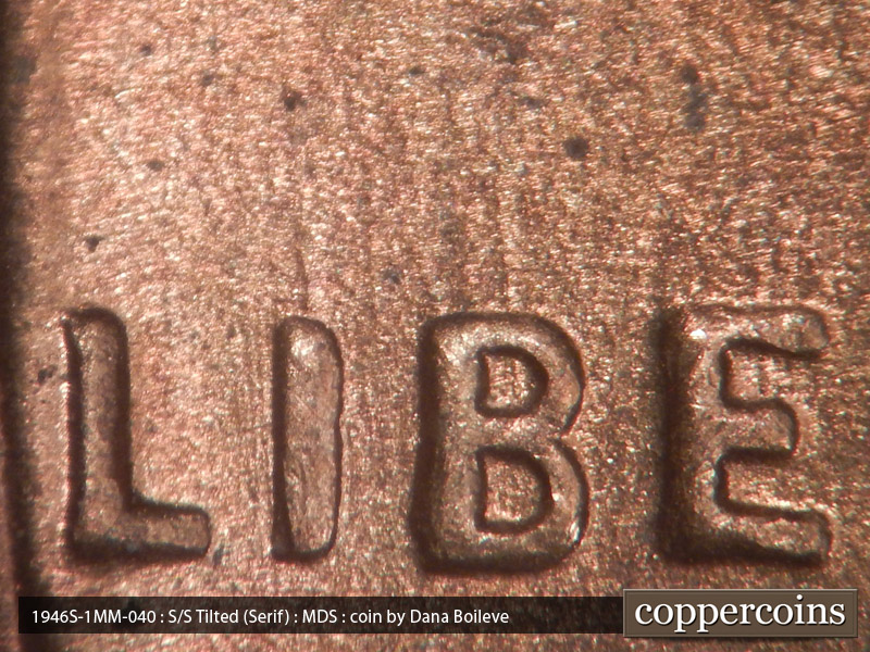 Die-stage B marker on 1946S•1MM•040 (1946 Repunched Mint Mark).