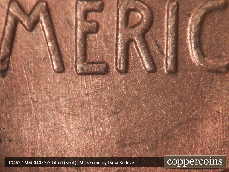 Die-stage B marker on 1946S•1MM•040 (1946 Repunched Mint Mark).