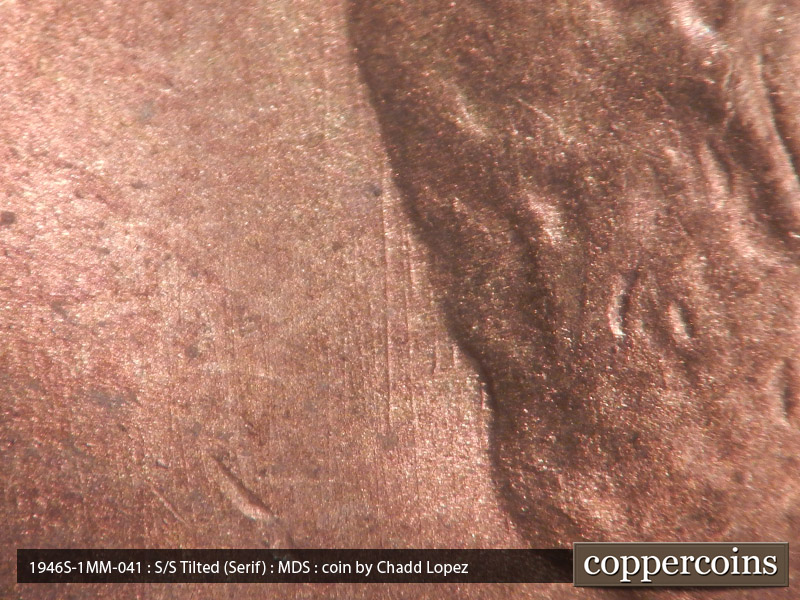 Die-stage B marker on 1946S•1MM•041 (1946 Repunched Mint Mark).