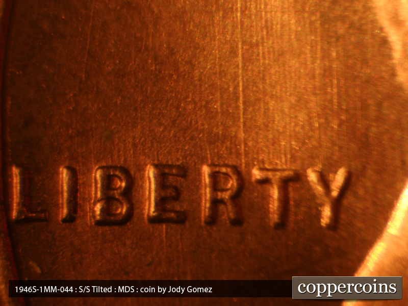 Die-stage B marker on 1946S•1MM•044 (1946 Repunched Mint Mark).