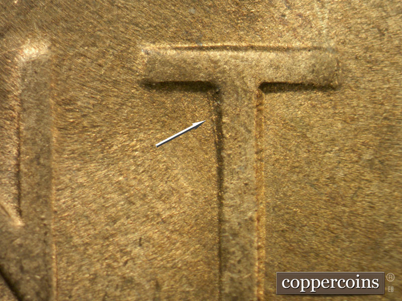 Die-stage C marker on 1946S•1MM•046 (1946 Repunched Mint Mark).