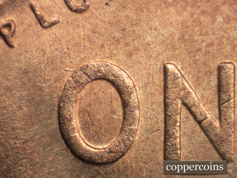 Die-stage B marker on 1946S•1MM•047 (1946 Repunched Mint Mark).