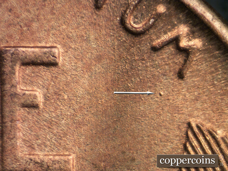 Die-stage B marker on 1946S•1MM•047 (1946 Repunched Mint Mark).