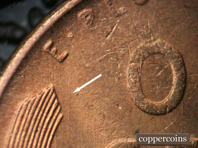Die-stage B marker on 1946S•1MM•051 (1946 Repunched Mint Mark).
