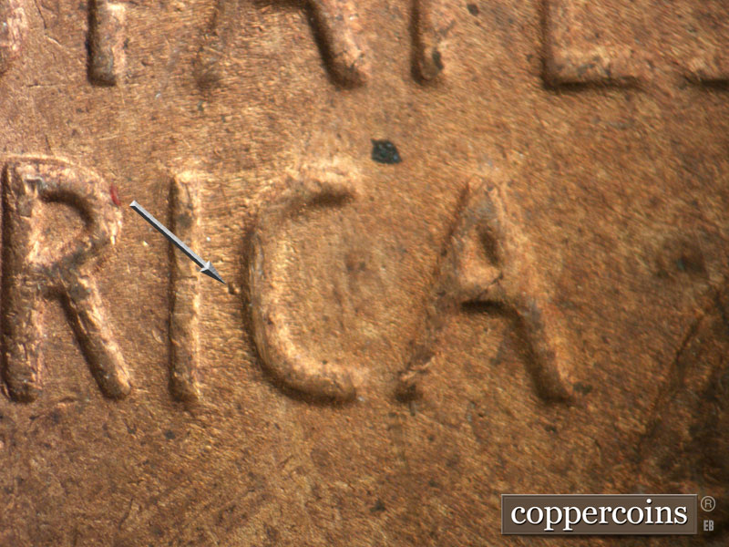 Die-stage B marker on 1946S•1MM•053 (1946 Repunched Mint Mark).