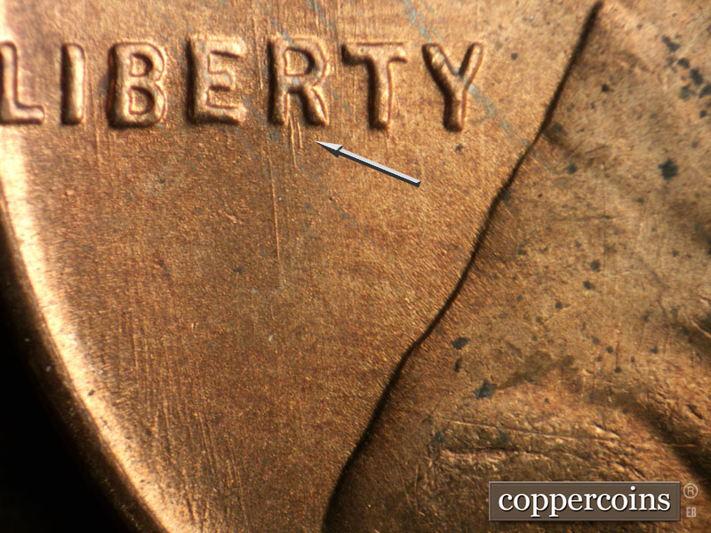 Die-stage B marker on 1946S•1MM•054 (1946 Repunched Mint Mark).