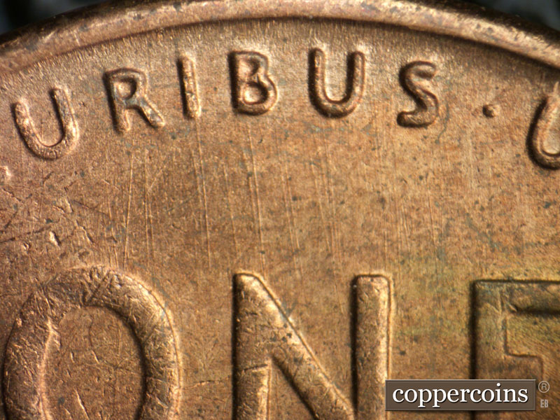 Die-stage B marker on 1946S•1MM•054 (1946 Repunched Mint Mark).