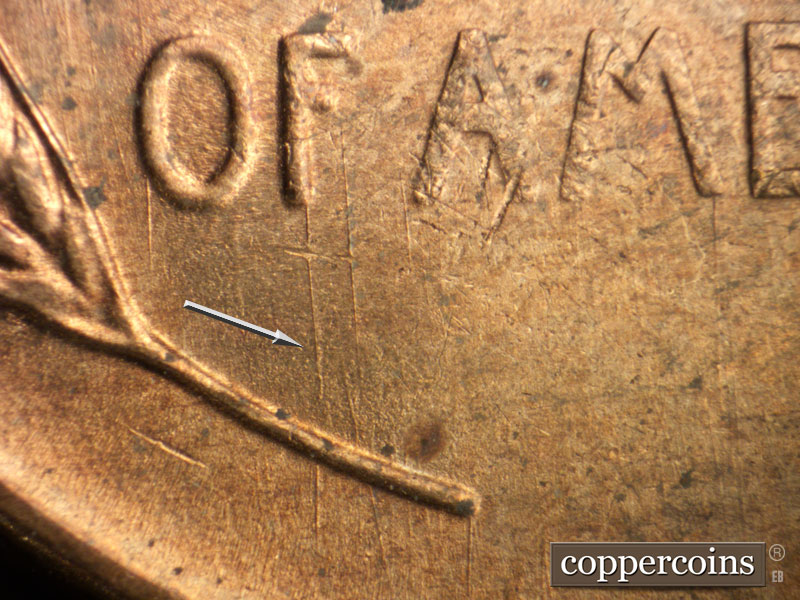 Die-stage B marker on 1946S•1MM•054 (1946 Repunched Mint Mark).