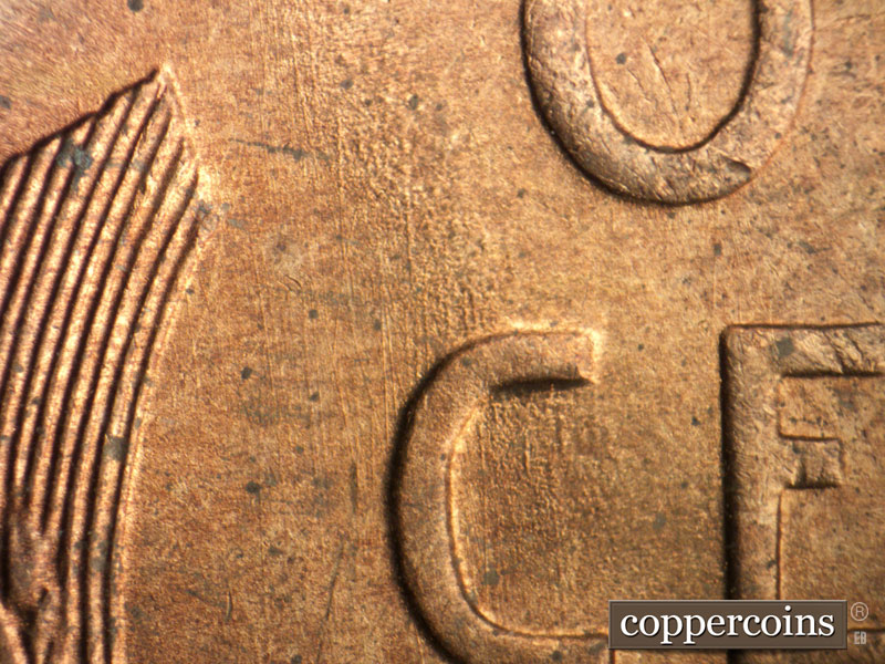 Die-stage B marker on 1946S•1MM•054 (1946 Repunched Mint Mark).