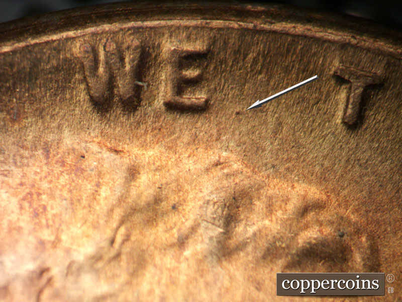 Die-stage C marker on 1946S•1MM•055 (1946 Repunched Mint Mark).