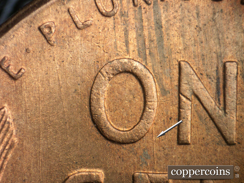 Die-stage B marker on 1946S•1MM•056 (1946 Repunched Mint Mark).