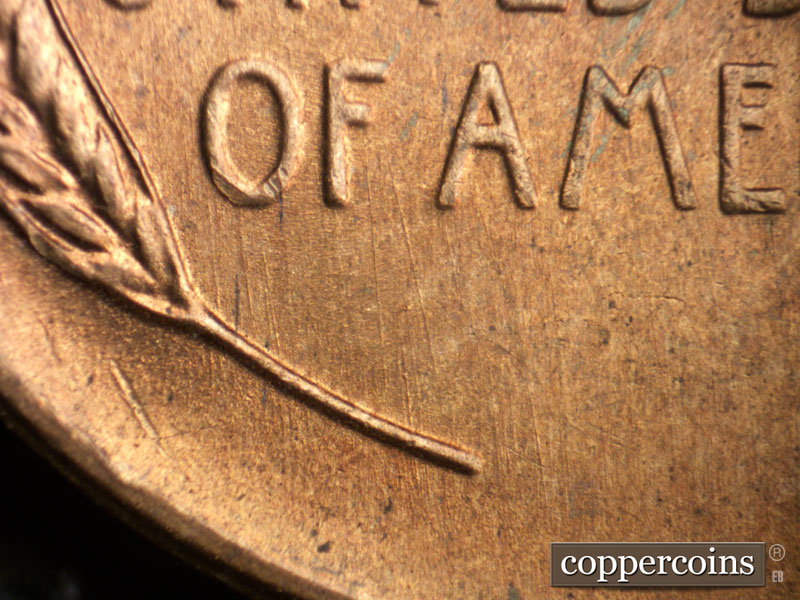 Die-stage B marker on 1946S•1MM•056 (1946 Repunched Mint Mark).