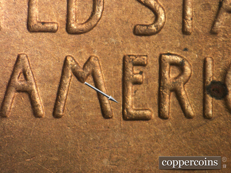 Die-stage C marker on 1946S•1MM•058 (1946 Repunched Mint Mark).