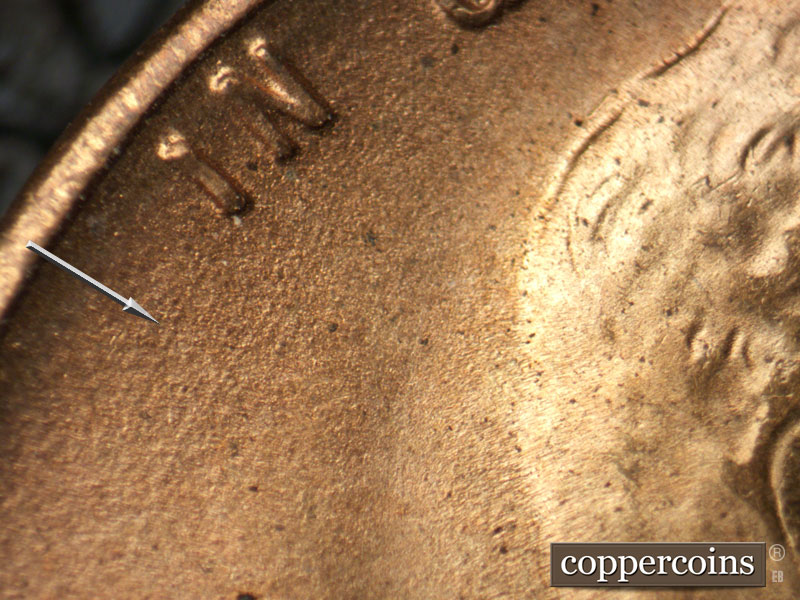 Die-stage B marker on 1946S•1MM•059 (1946 Repunched Mint Mark).