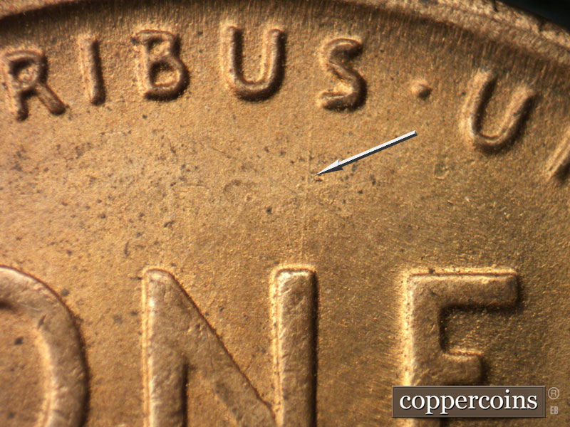 Die-stage B marker on 1946S•1MM•059 (1946 Repunched Mint Mark).