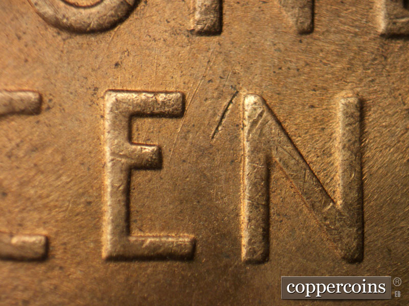 Die-stage B marker on 1946S•1MM•059 (1946 Repunched Mint Mark).