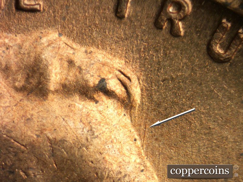 Die-stage B marker on 1946S•1MM•060 (1946 Repunched Mint Mark).