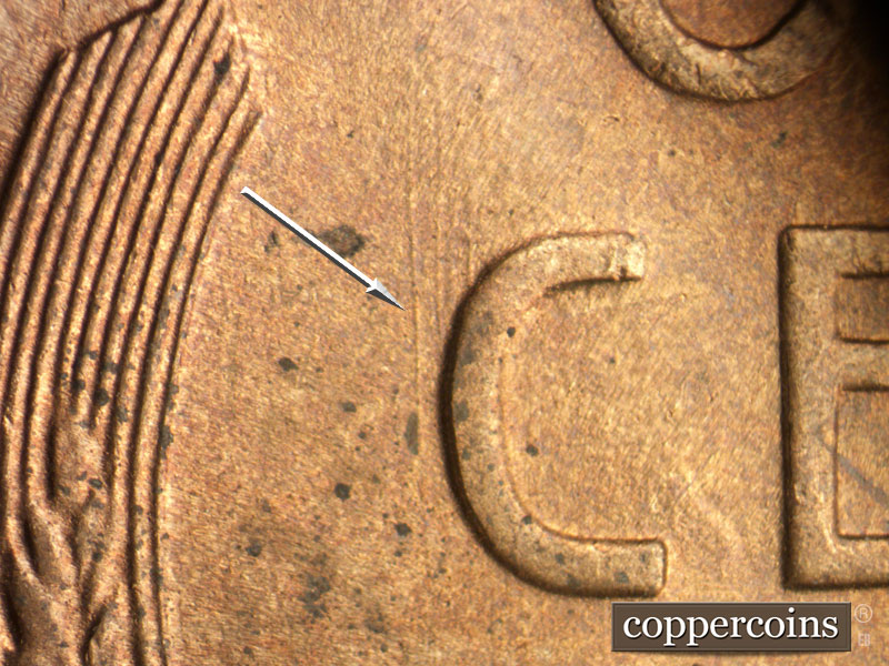 Die-stage B marker on 1946S•1MM•060 (1946 Repunched Mint Mark).